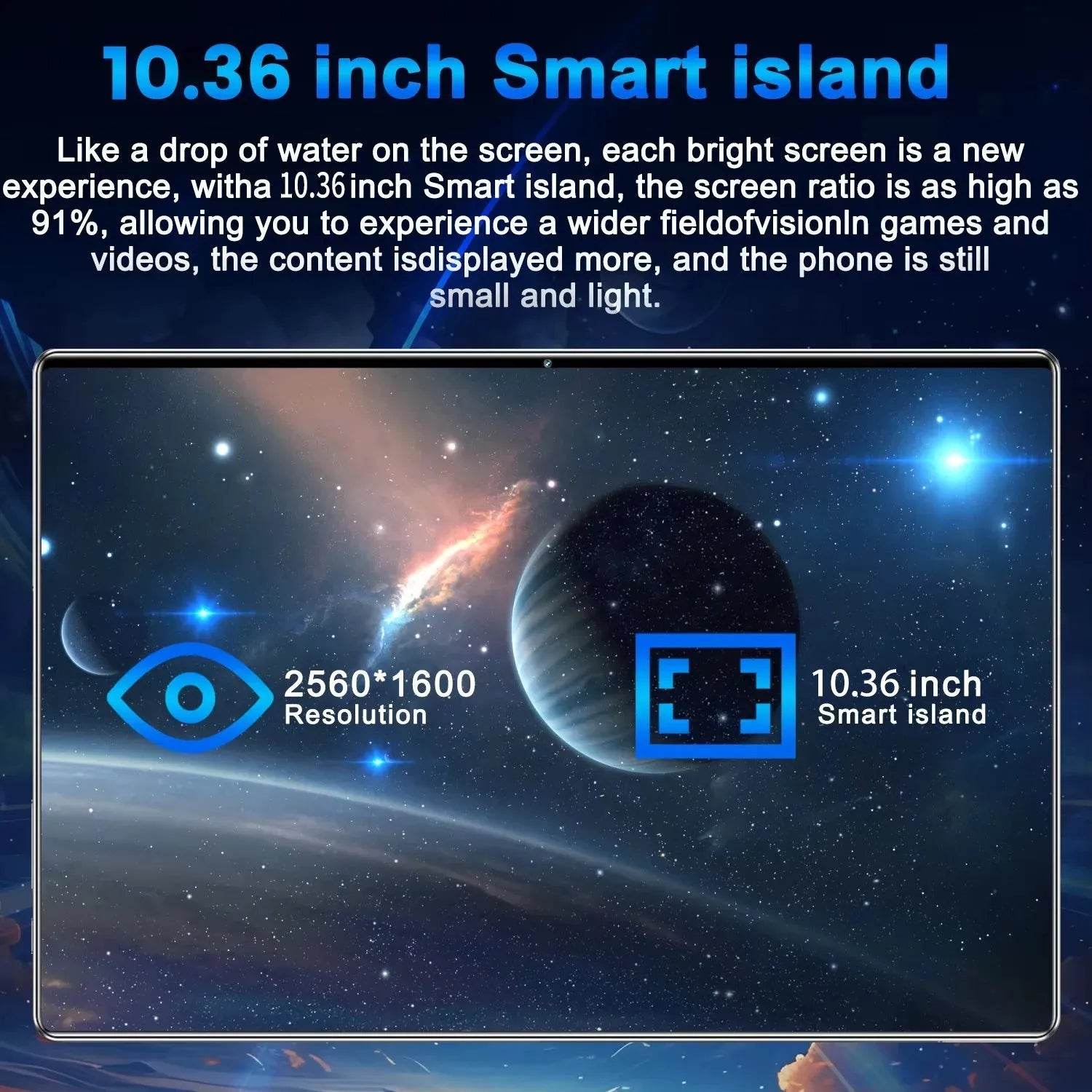 2025 New 5G Tablet 10.36Inch Android 13.0 Tablet MTK6797 16GB RAM 1TB ROM - Loja Manuel Coelho