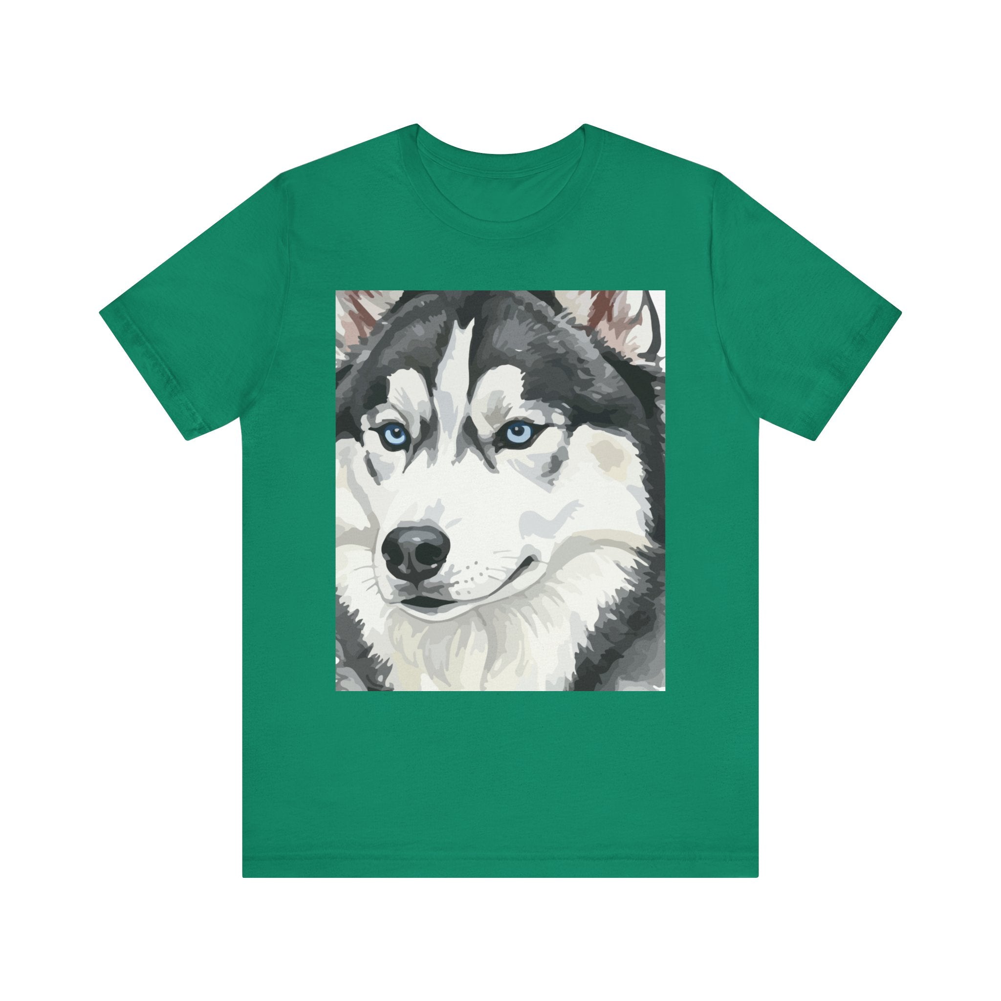 T-shirt com estampa Husky | Presente para amantes de cães, roupa casual, presente de aniversário