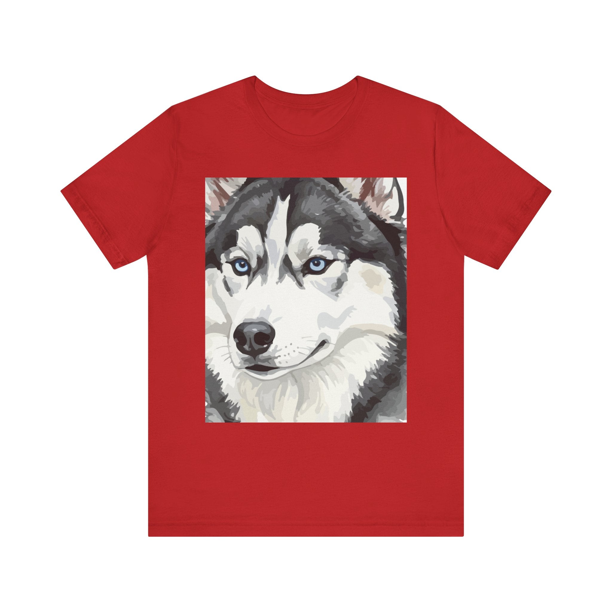 T-shirt com estampa Husky | Presente para amantes de cães, roupa casual, presente de aniversário