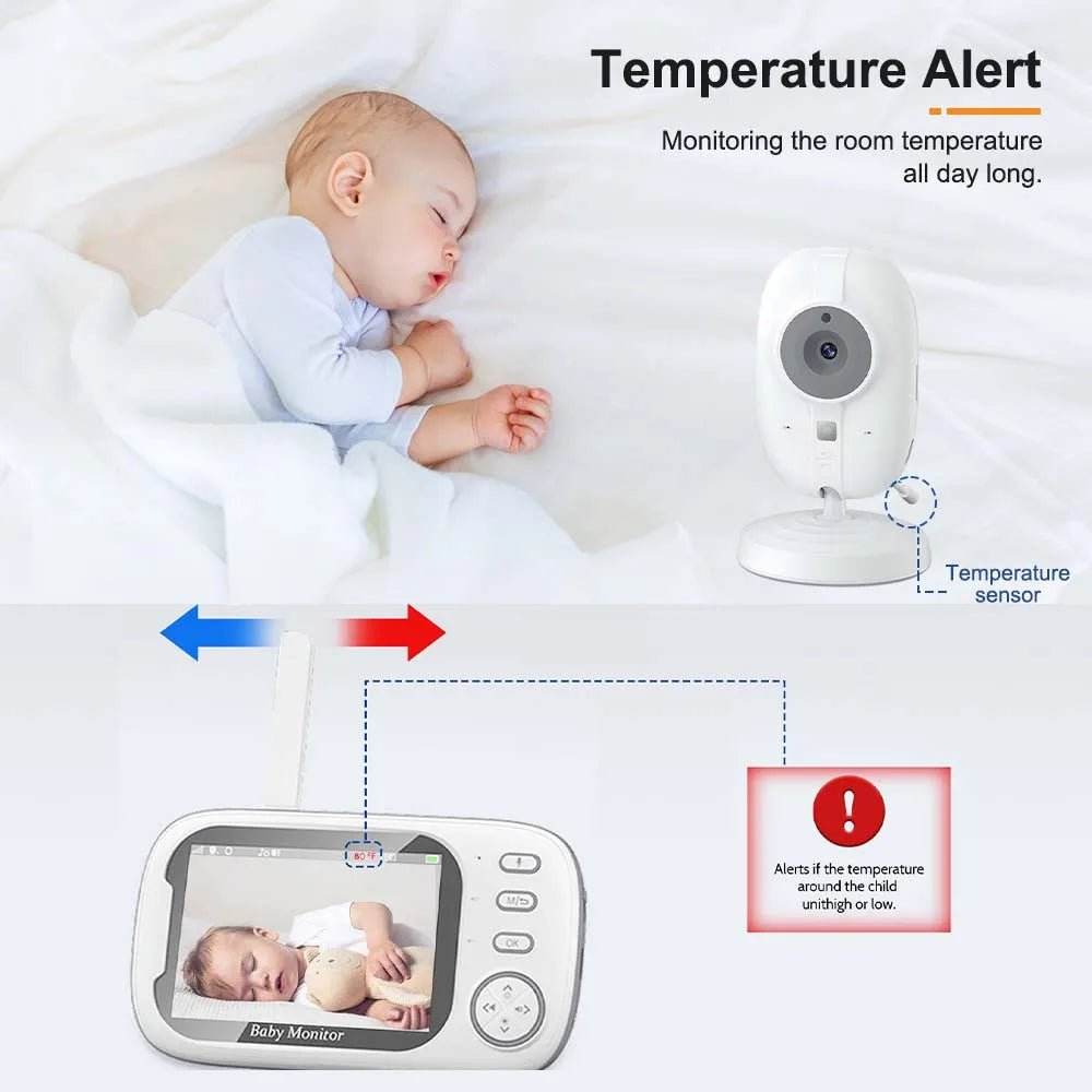 3.5 Inch Video Baby Monitor Nanny IR Night Vision Security Camera 2 Way Audio Video - Loja Manuel Coelho