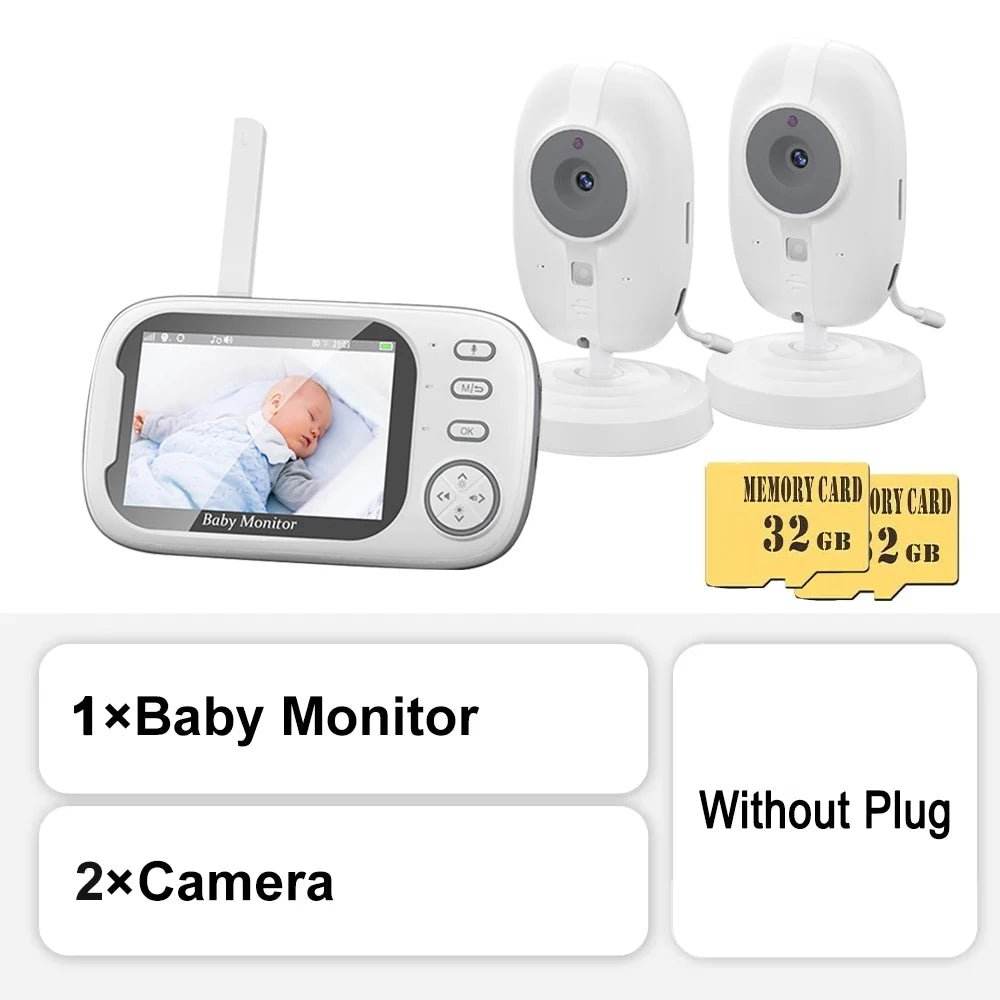 3.5 Inch Video Baby Monitor Nanny IR Night Vision Security Camera 2 Way Audio Video - Loja Manuel Coelho