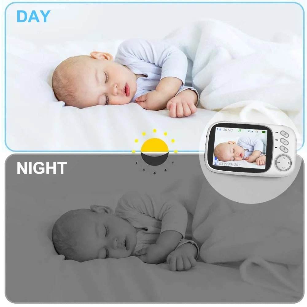 3.5 Inch Video Baby Monitor Nanny IR Night Vision Security Camera 2 Way Audio Video - Loja Manuel Coelho