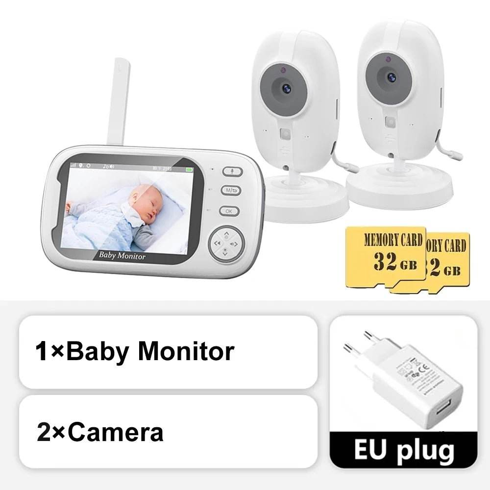 3.5 Inch Video Baby Monitor Nanny IR Night Vision Security Camera 2 Way Audio Video - Loja Manuel Coelho
