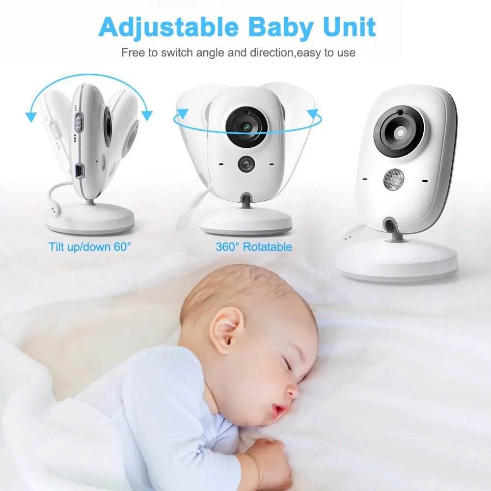 3.5 Inch Video Baby Monitor Nanny IR Night Vision Security Camera 2 Way Audio Video - Loja Manuel Coelho