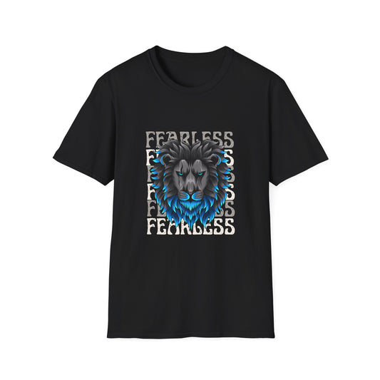 Fearless Lion Unisex Softstyle T-Shirt - Bold Graphic Tee for Animal Lovers