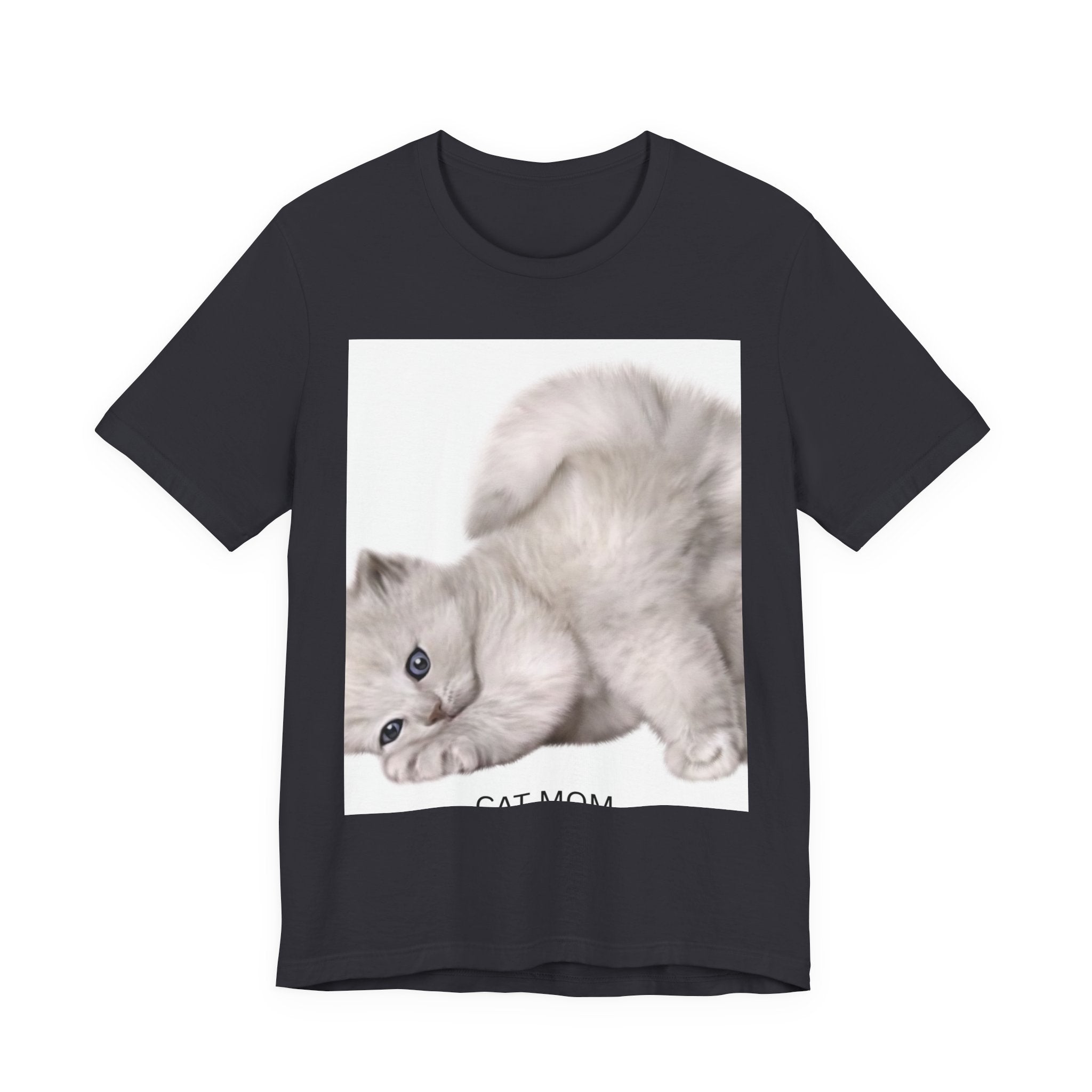 T-shirt fofa de mãe de gato, t-shirt confortável para amantes de gatos, presente para donos de gatos