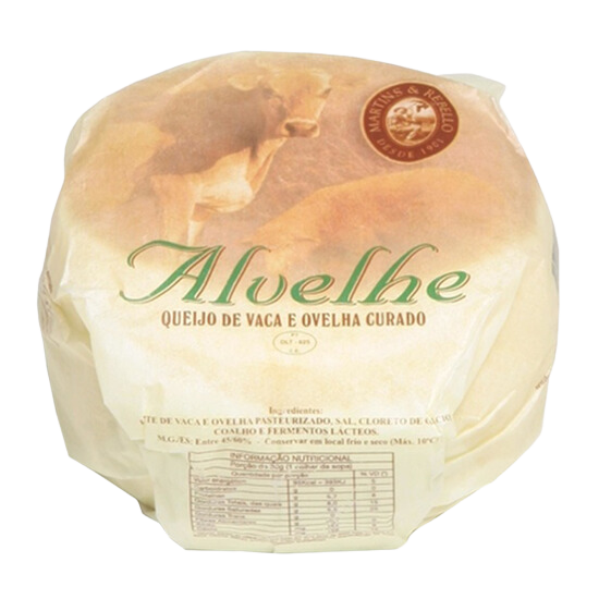 Queijo Misto Curado Vaca e Ovelha Português 500g - Alvelhe Premium