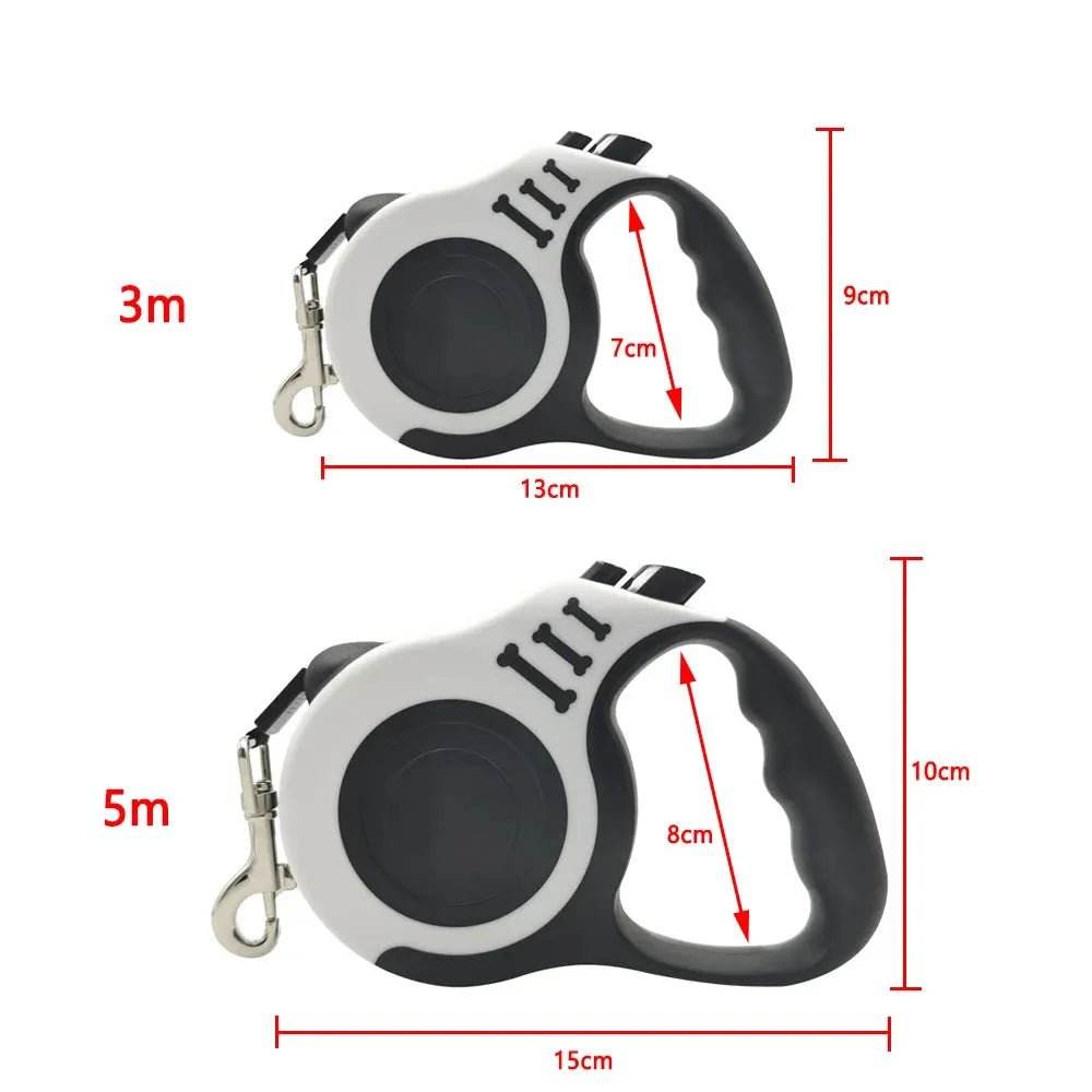 3m 5m Dog Leash Lead For Small Medium Dogs Cats Automatic Retractable Strong Nylon - Loja Manuel Coelho