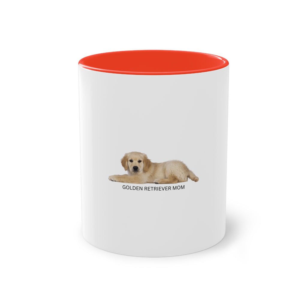 Caneca de café bicolor para mãe de Golden Retriever, presente para amantes de animais de estimação