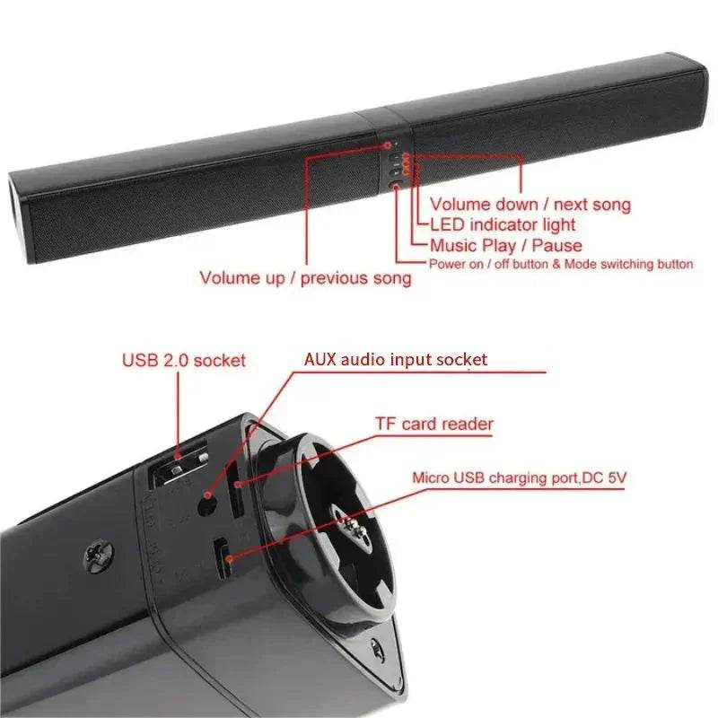 Soundbar Radio Blaster Bar Audio TV PC Computer Subwoofer - Loja Manuel Coelho