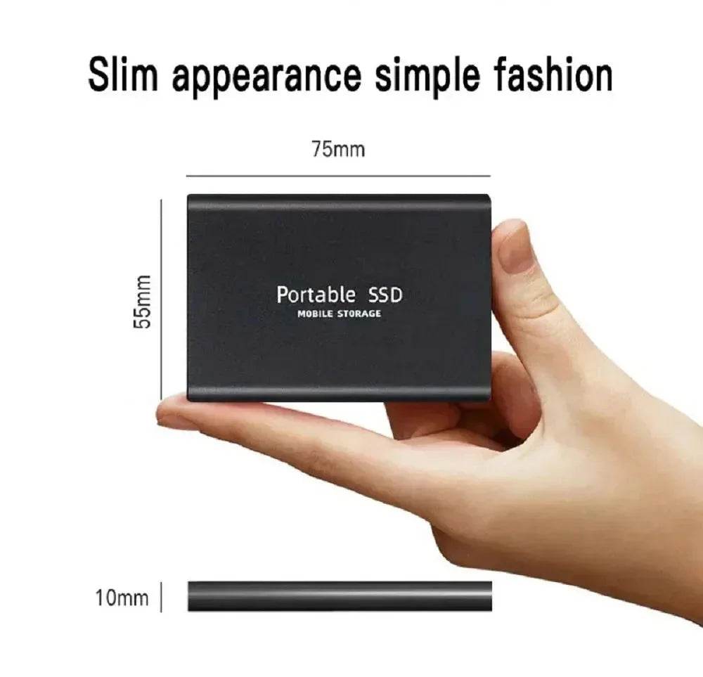 Portable SSD 1TB 2TB High Speed External Hard Drive USB3.1 Type-C Interface - Loja Manuel Coelho