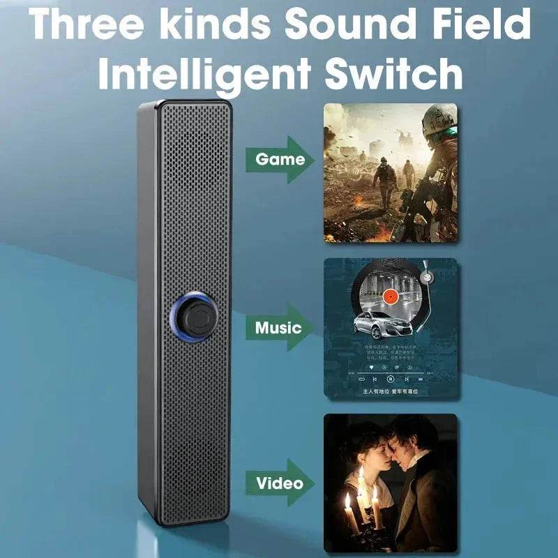 PC Soundbar Wireless Bluetooth Speaker, USB Powered for TV - Loja Manuel Coelho