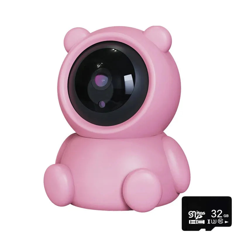 Smart Home Baby Security Monitor WiFi IP Camera – Cartoon Bear Design