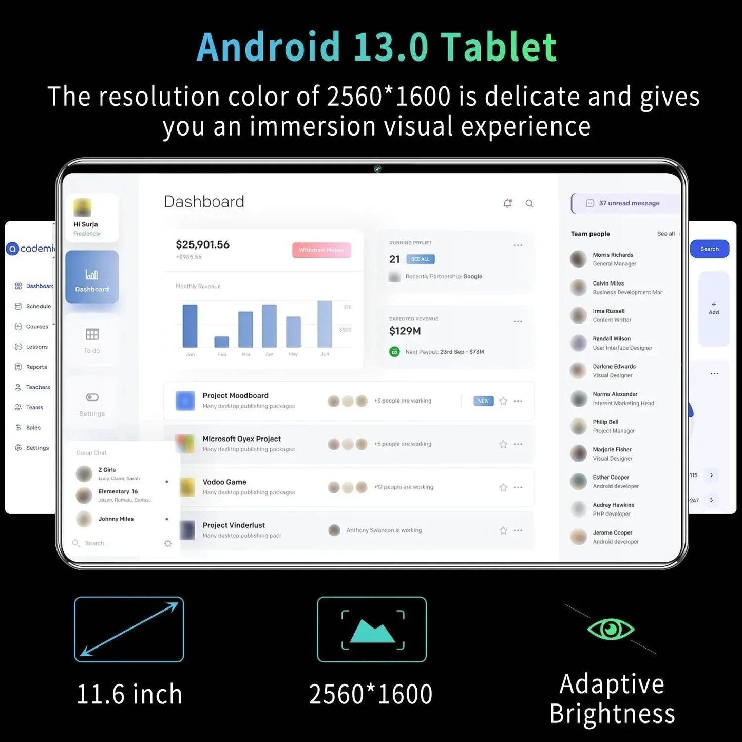 Tablet 2025 New 5G 11.6 inch Android 13.0 Phablet MTK6797 - Loja Manuel Coelho
