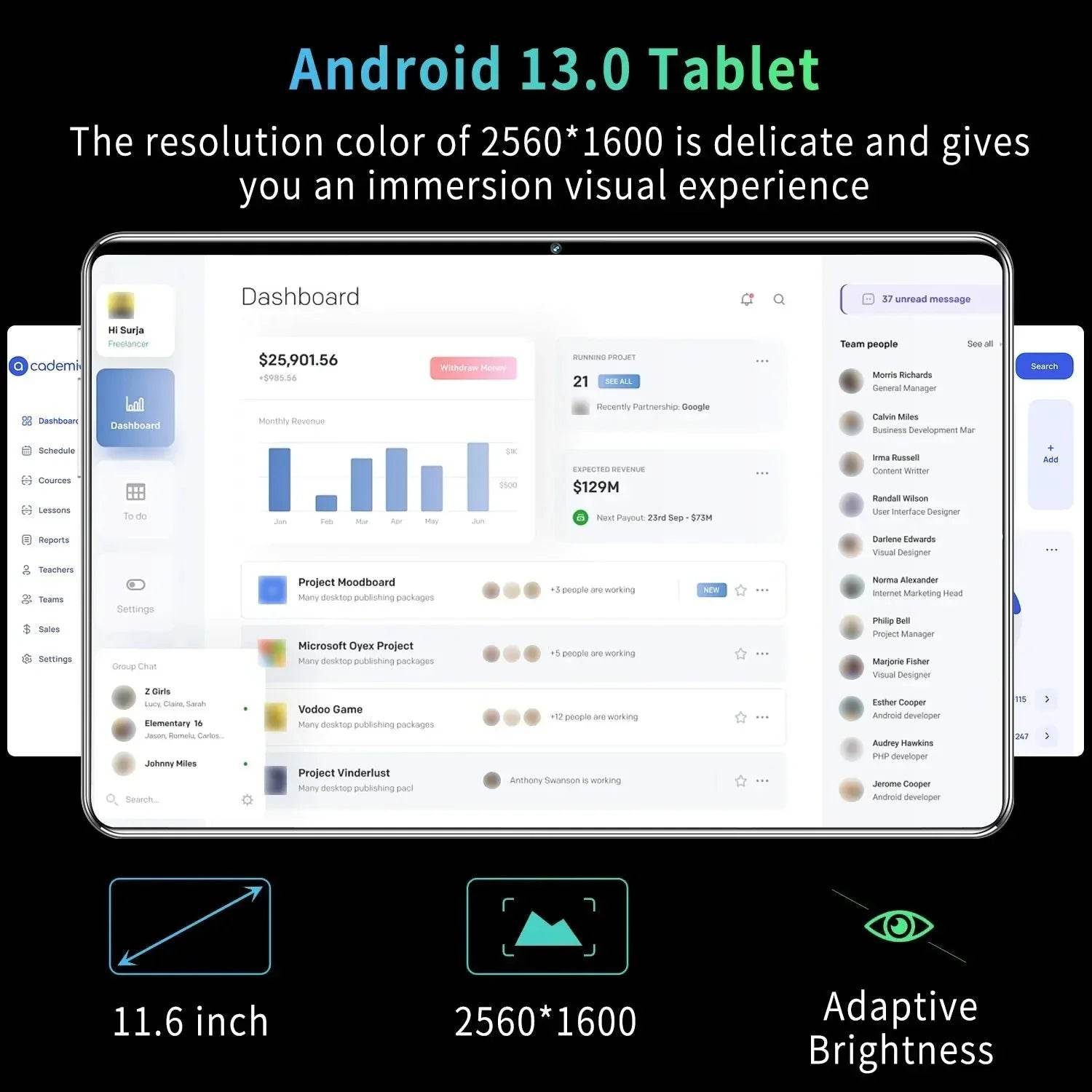 Tablet 2025 New 5G 11.6 inch Android 13.0 Phablet MTK6797 - Loja Manuel Coelho