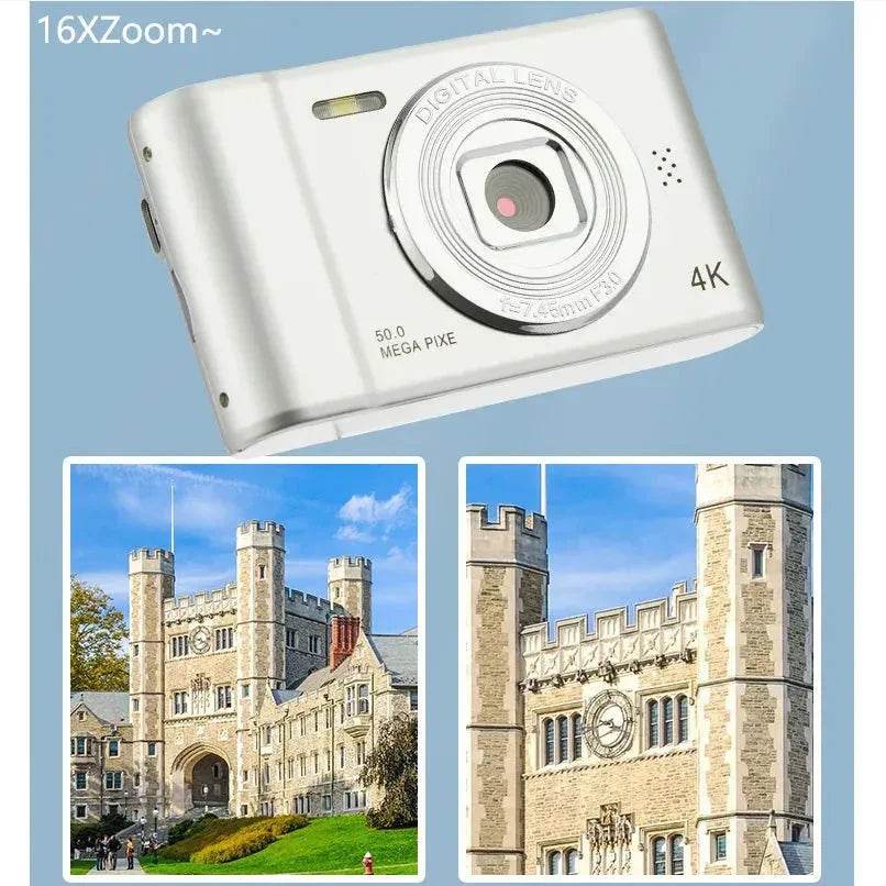4K Digital Camera Travel Selfie Camara 50 Megapixels H2.4inch Screen - Loja Manuel Coelho