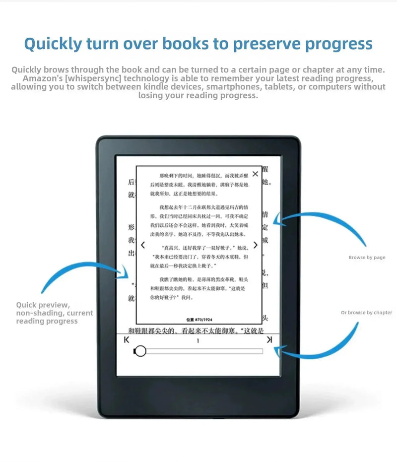 K8 Novo Kindle Migu Versão Online Versão K6 558 Tela de Tinta Leitor de Livros Elétrico