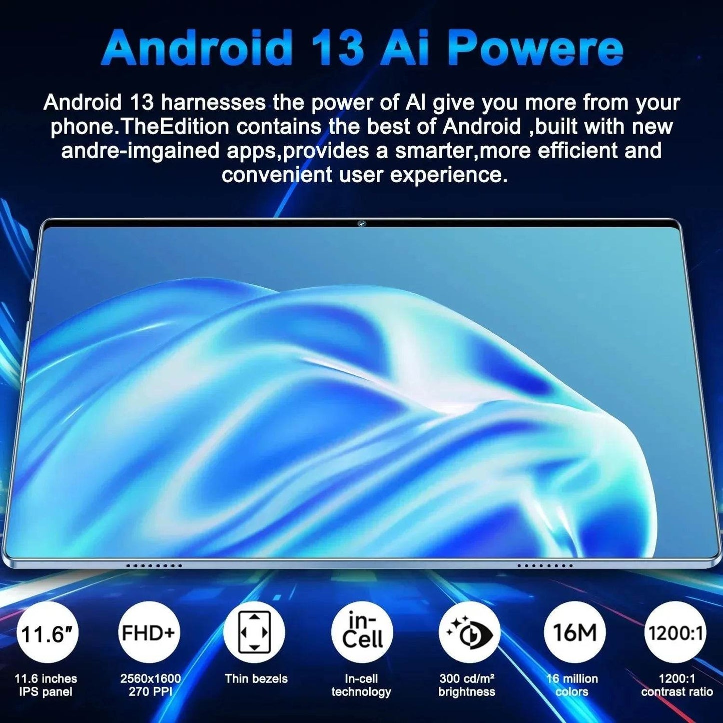 Tablet Android 2025 5G 13.0 Brand New 11.6 inch 16GB RAM 1TB - Loja Manuel Coelho