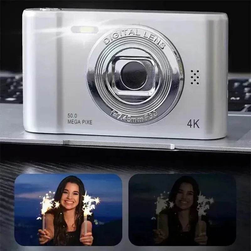 4K Digital Camera Travel Selfie Camara 50 Megapixels H2.4inch Screen - Loja Manuel Coelho