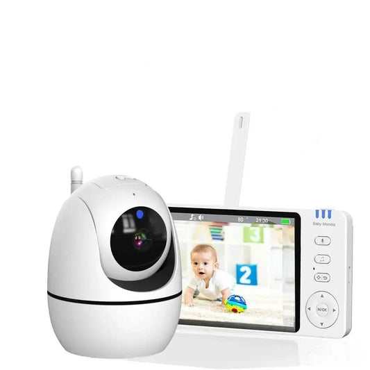 5 Inch Video Baby Monitor With 4X Zoom Babyphone Camera Bebe Nanny Monitors - Loja Manuel Coelho