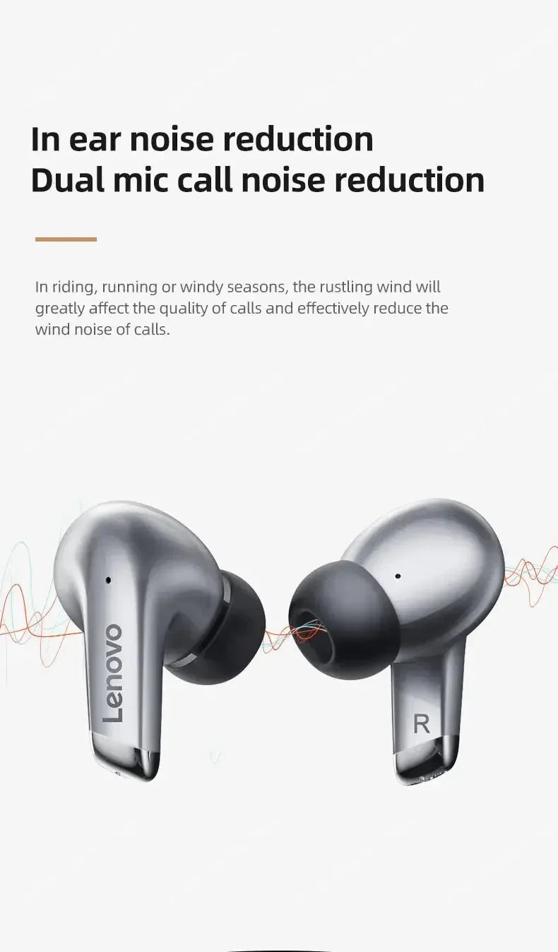 Choice Lenovo LP5 Wireless Bluetooth Earbuds HiFi Music Earphones Headphones | Loja Manuel Coelho