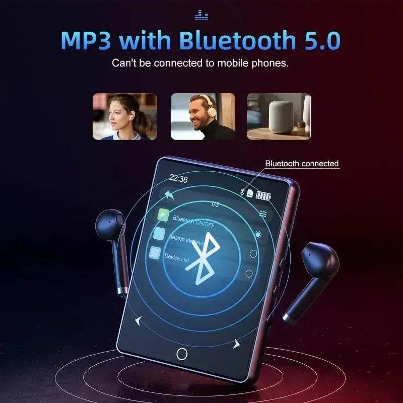 32GB 2.8 Inch Touch Screen Bluetooth 5.0 MP3 Player, HiFi Music Player with Speaker - Loja Manuel Coelho