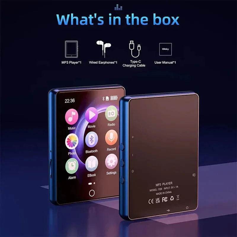 32GB 2.8 Inch Touch Screen Bluetooth 5.0 MP3 Player, HiFi Music Player with Speaker - Loja Manuel Coelho