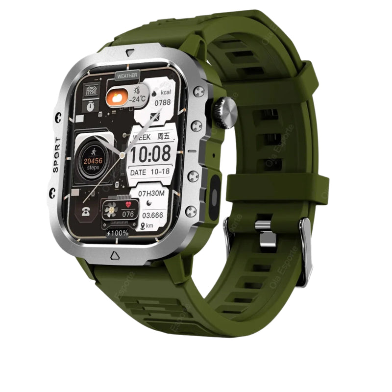 New For Huawei Xiaomi Military GPS Smart Watch Men Flashlight Compass Waterproof