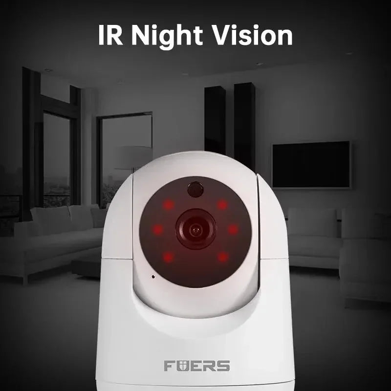 Câmera WiFi Fuers 5MP Tuya Smart Home Vigilância IP sem fio interna