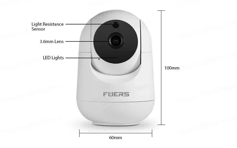 Câmera WiFi Fuers 5MP Tuya Smart Home Vigilância IP sem fio interna