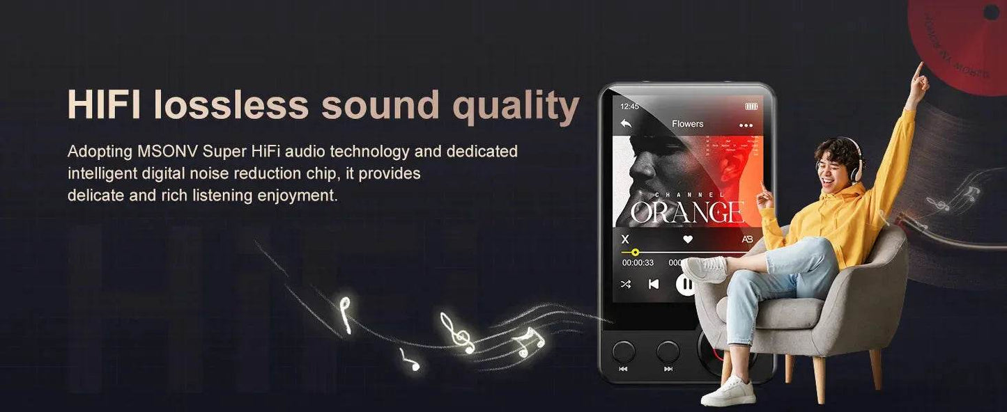 MECHEN 128GB MP3 Player with Bluetooth 5.3, 2.4’ Portable Full Touchscreen Music Player - Loja Manuel Coelho