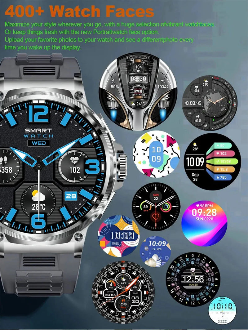 2024 New For Huawei Xiaomi Men GPS Track Smart Watch 1.85 Inch Ultra HD AMOLED