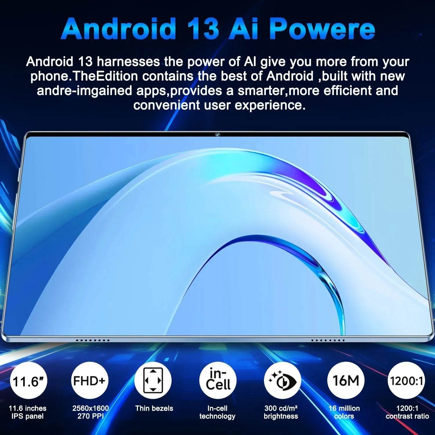 2025 New 5G Tablet 10.36Inch Android 13.0 Tablet MTK6797 16GB RAM 1TB ROM - Loja Manuel Coelho