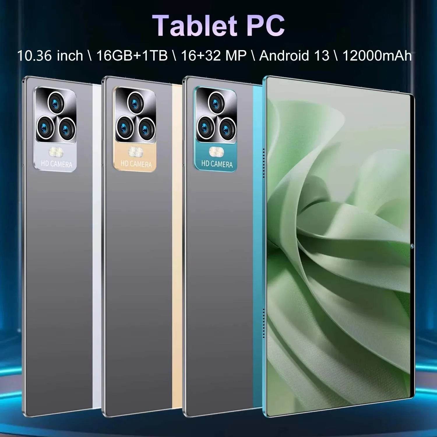 2025 New 5G Tablet 10.36Inch Android 13.0 Tablet MTK6797 16GB RAM 1TB ROM - Loja Manuel Coelho
