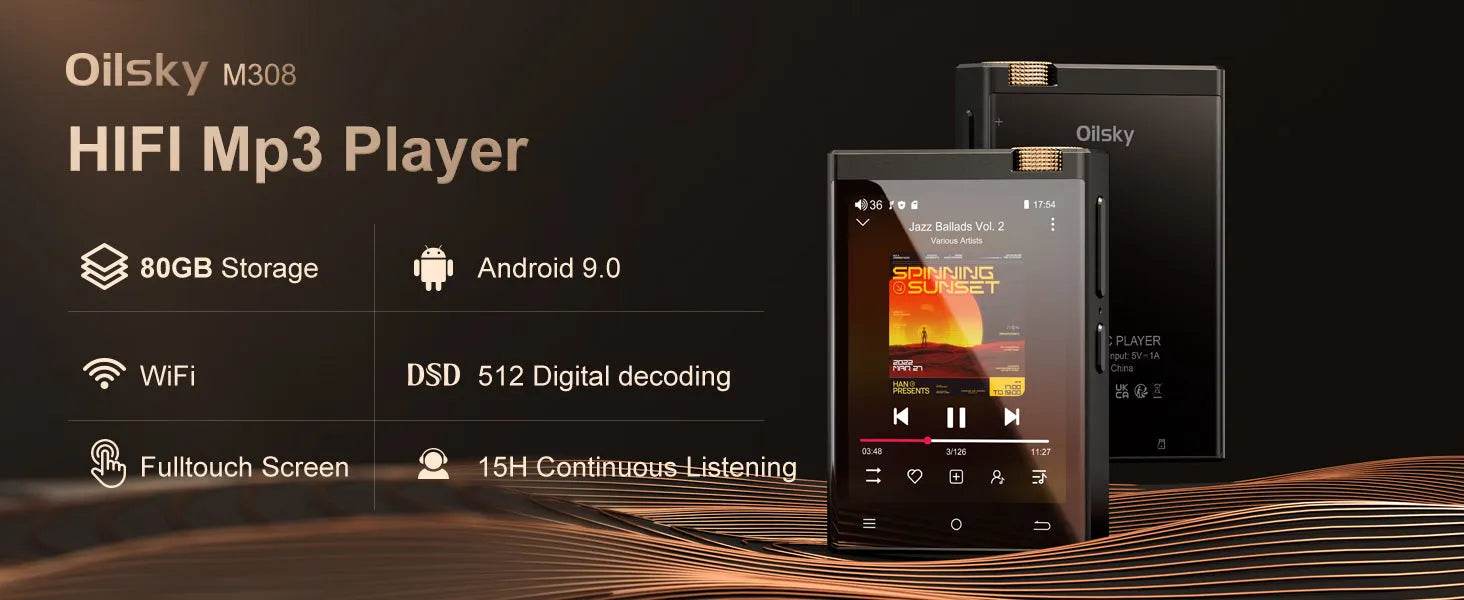 Hi-Fi MP3 Player with Bluetooth , DSD High-Resolution - Loja Manuel Coelho