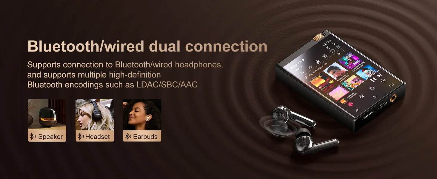 Hi-Fi MP3 Player with Bluetooth , DSD High-Resolution - Loja Manuel Coelho