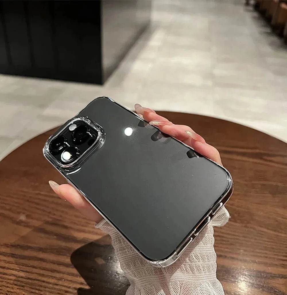 Luxury Transparent Soft Phone Cases iPhone16 15 14 13 12 11 - Loja Manuel Coelho