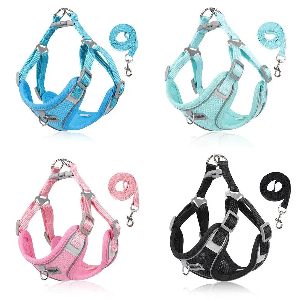 Dog Harness Leash for Small Medium Chest Strap Reflective - Loja Manuel Coelho