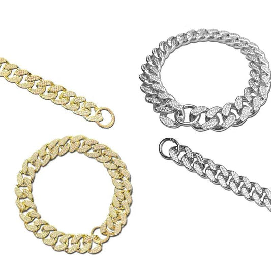 ABS Plastic Dog Collar Chain Diamond - Loja Manuel Coelho