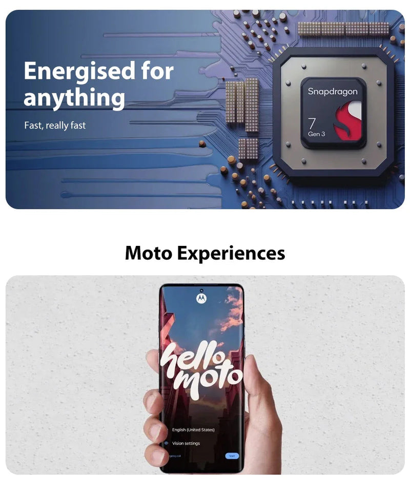 Smartphone Motorola Edge 50 Pro 5G com tela OLED de 6,7'' e Snapdragon® 7 Gen 3