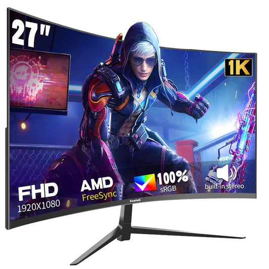 LXZ Curved Monitor 27 inch 100Hz, PC screen with speaker 1080P, 1800R - Loja Manuel Coelho