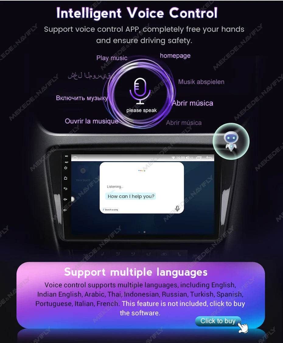 MEKEDE UIS7862S Car Radio Wireless Carplay for BMW, Benz - Loja Manuel Coelho