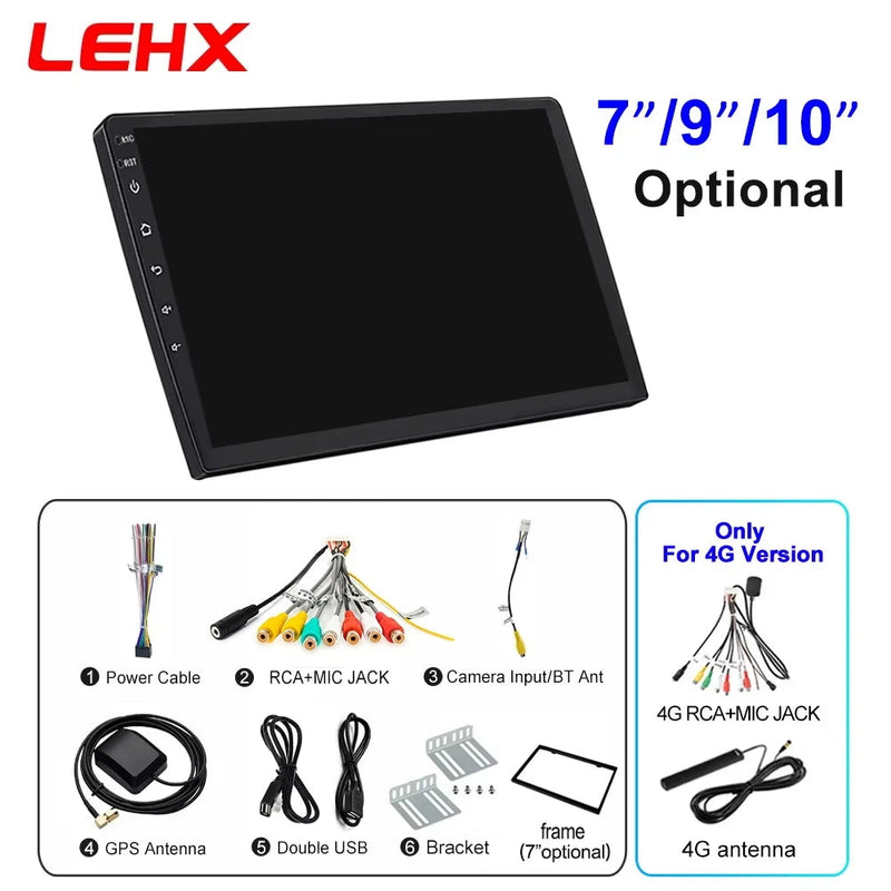 LEHX Wireless Carplay 2din Android 14 Car Radio Multimedia Video Player Universal
