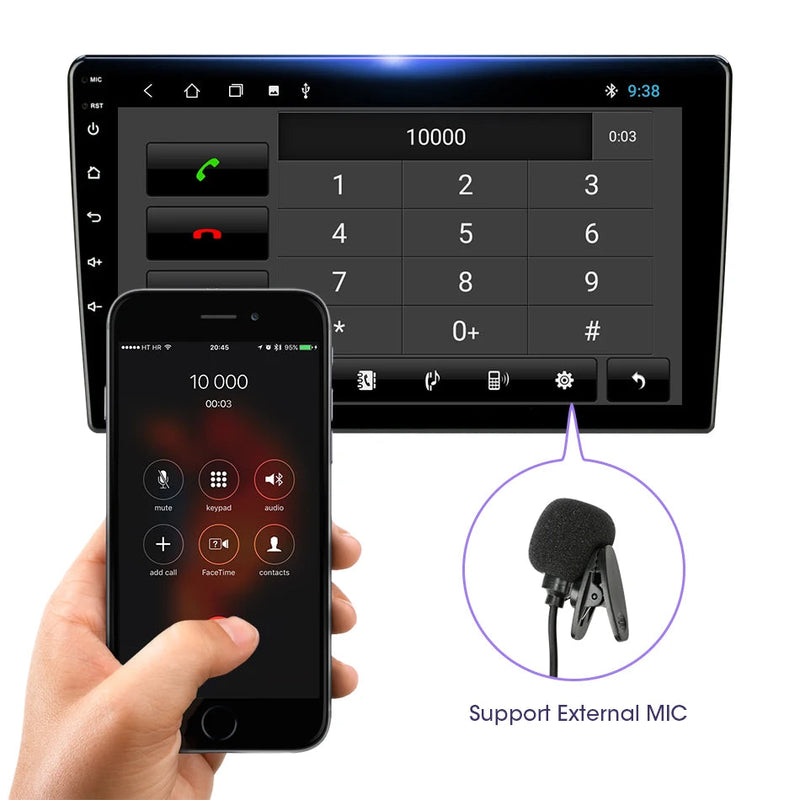 Rádio automotivo universal Android 12 para Nissan, Kia, Honda, Toyota, VW, reprodutor de vídeo multimídia