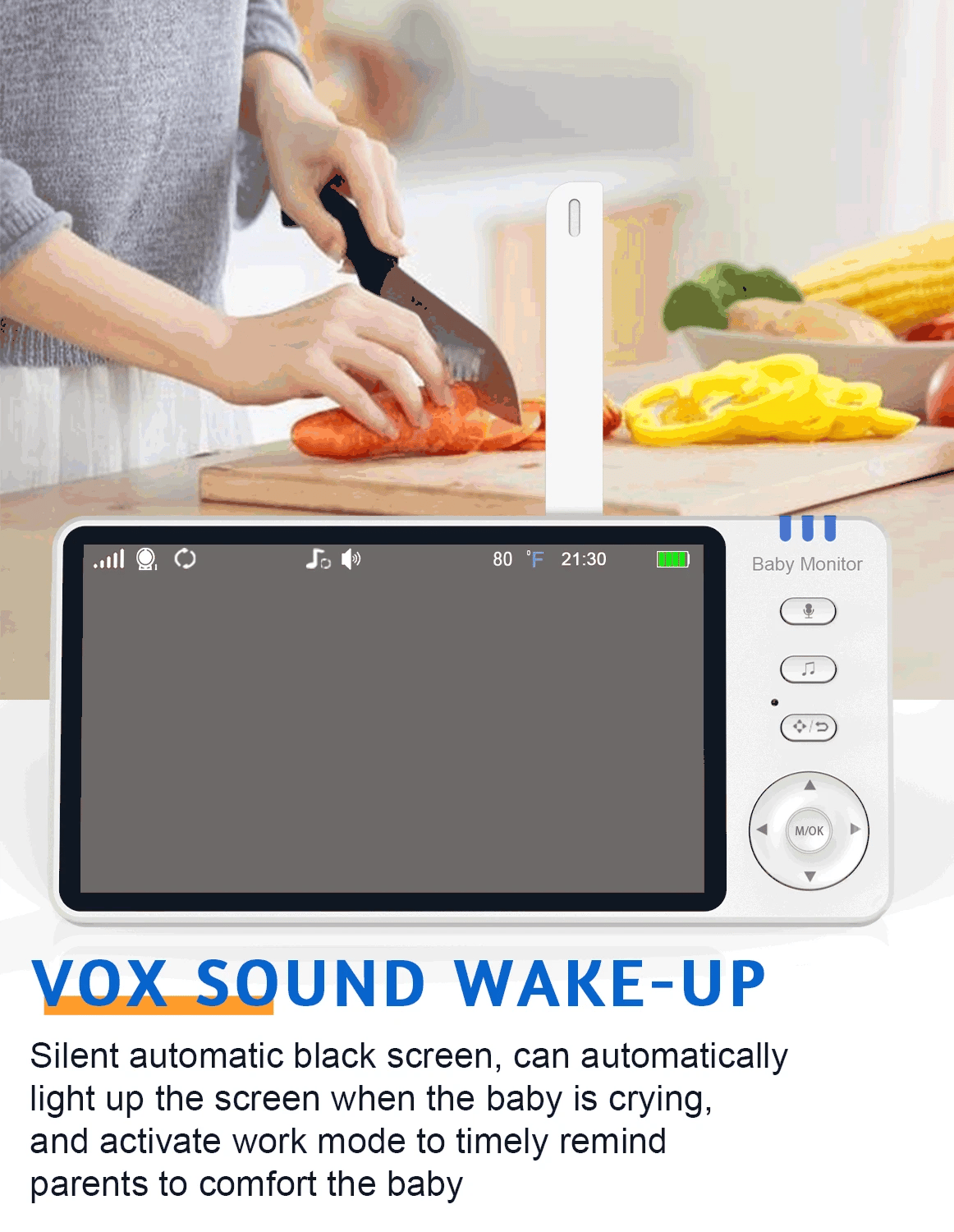 5 Inch Video Baby Monitor With 4X Zoom Babyphone Camera Bebe Nanny Monitors - Loja Manuel Coelho