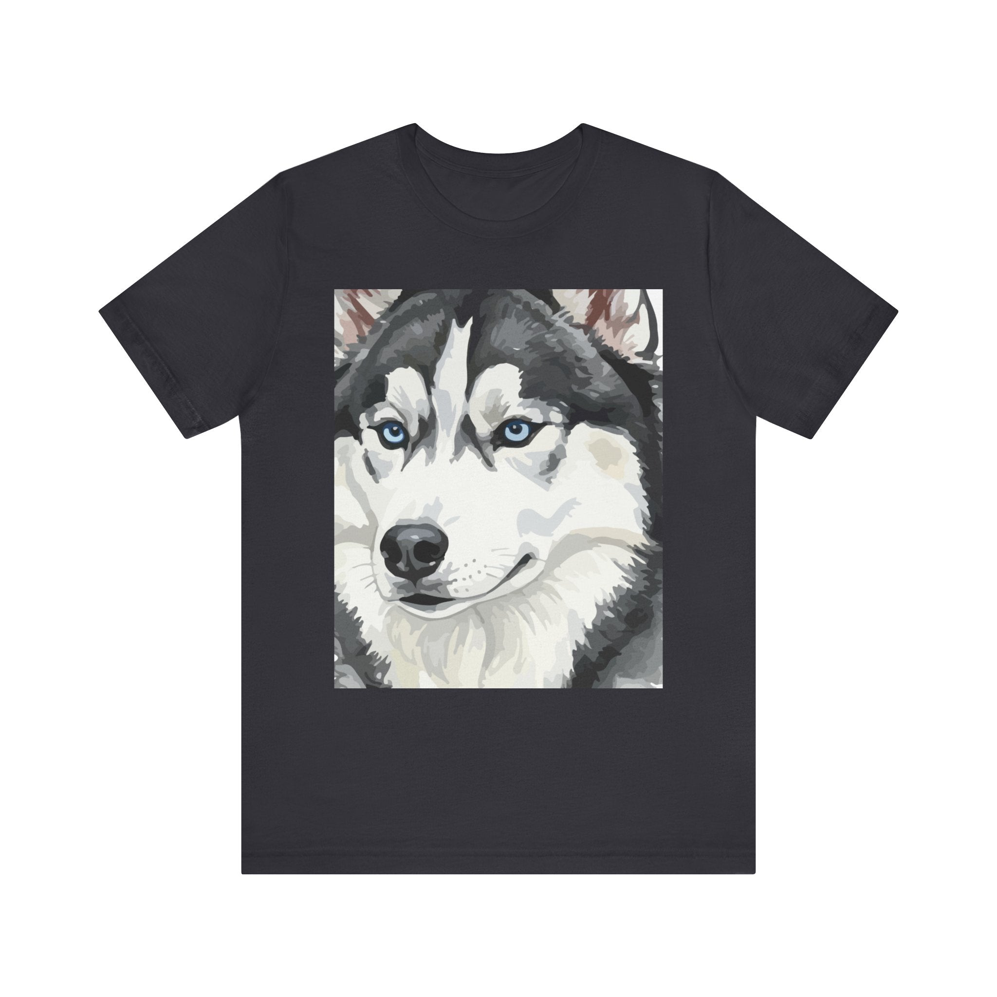 T-shirt com estampa Husky | Presente para amantes de cães, roupa casual, presente de aniversário