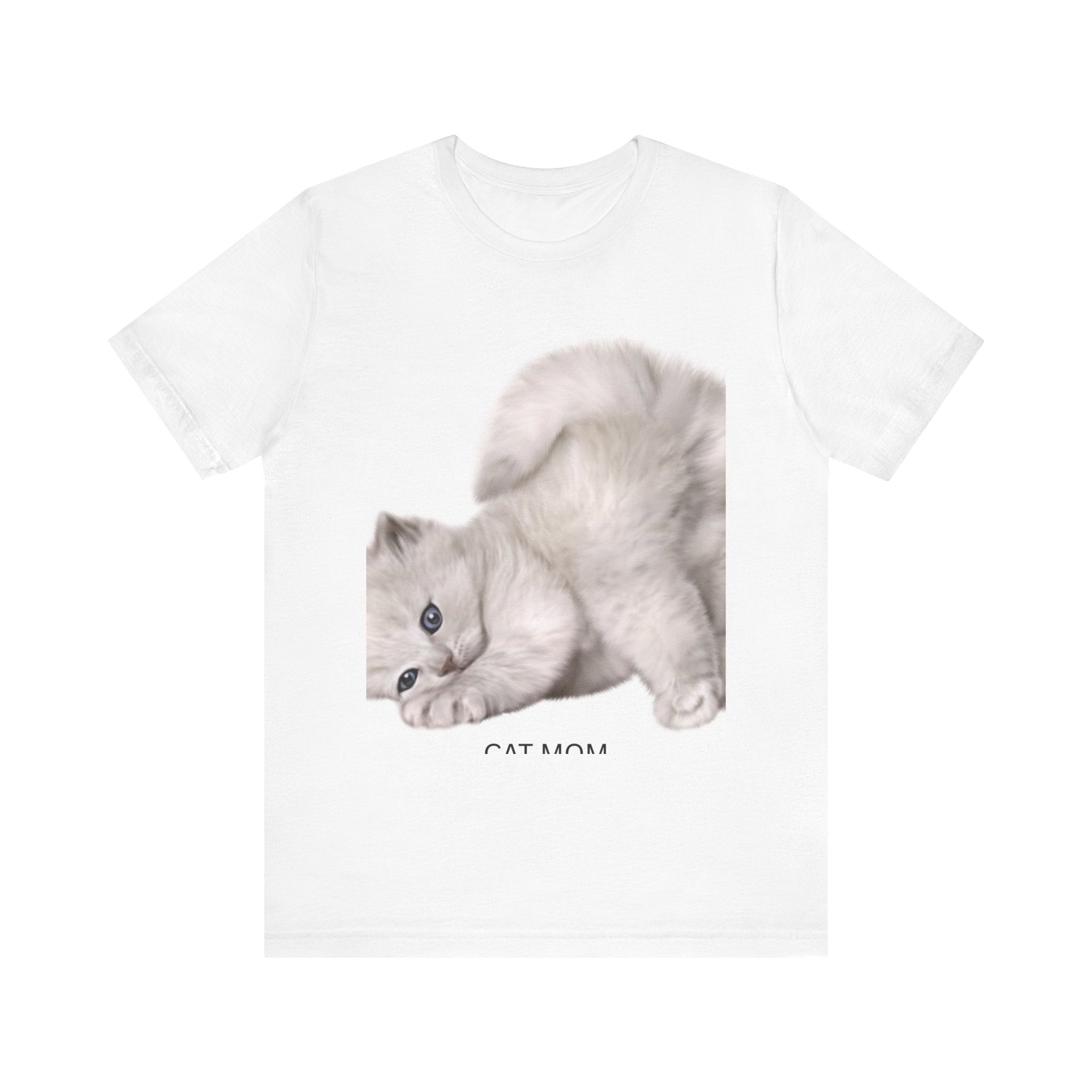 T-shirt fofa de mãe de gato, t-shirt confortável para amantes de gatos, presente para donos de gatos