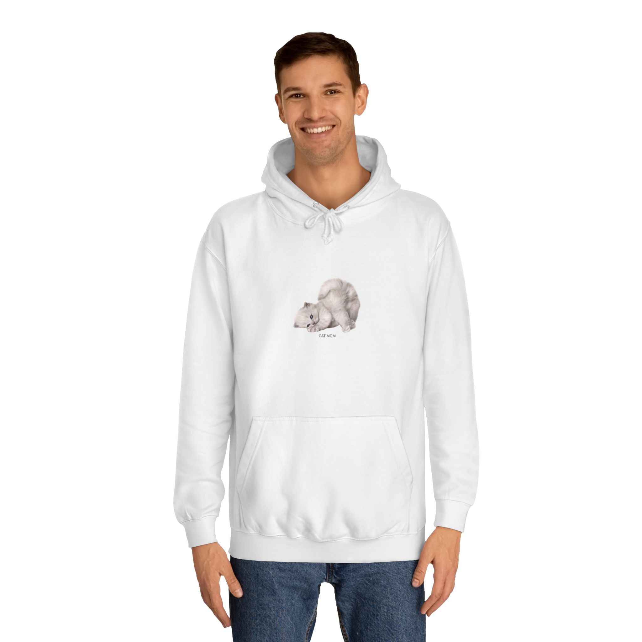 Sweatshirt com capuz unissexo com estampa de animais fofos e moderna