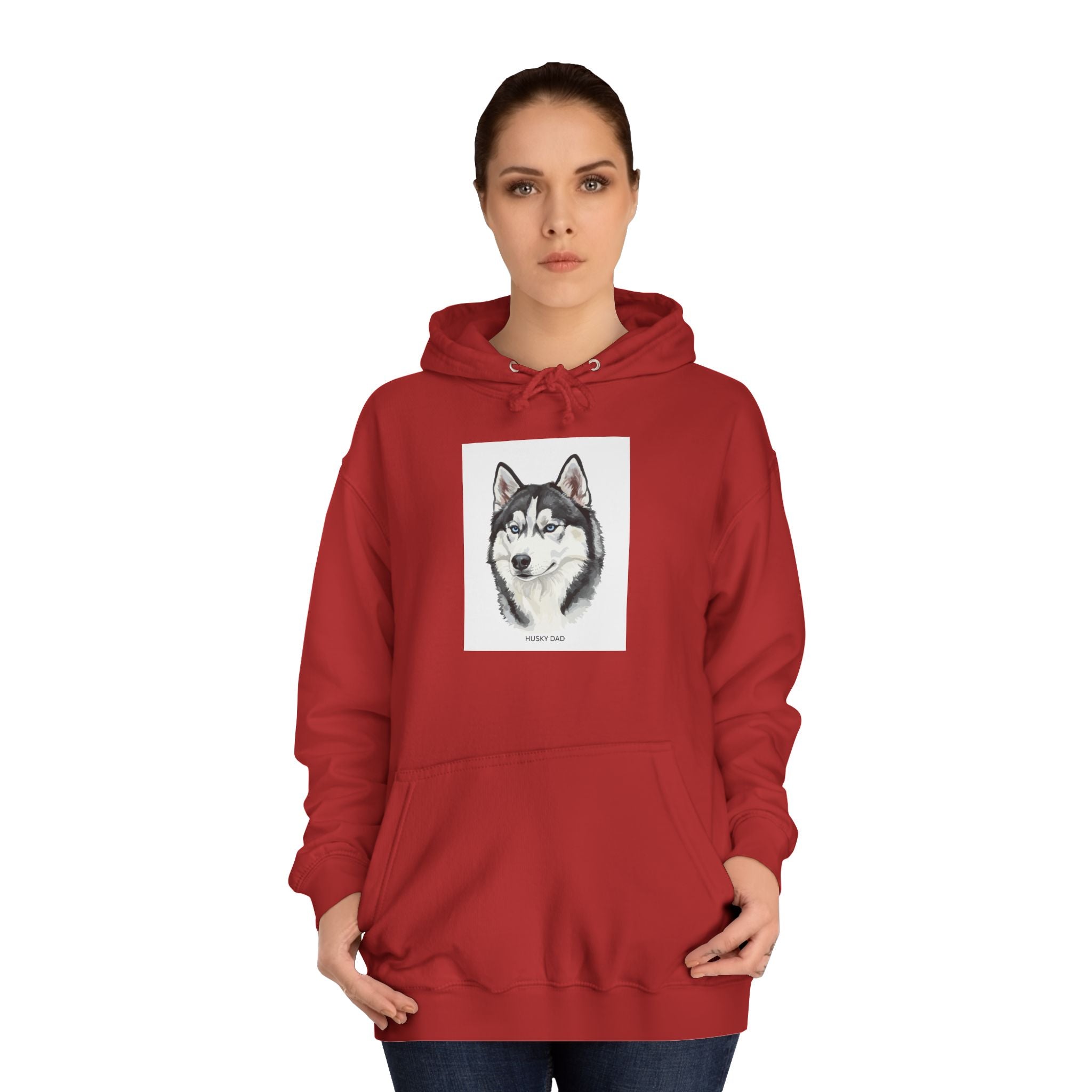 Sweatshirt com capuz universitário Siberian Husky, unissexo