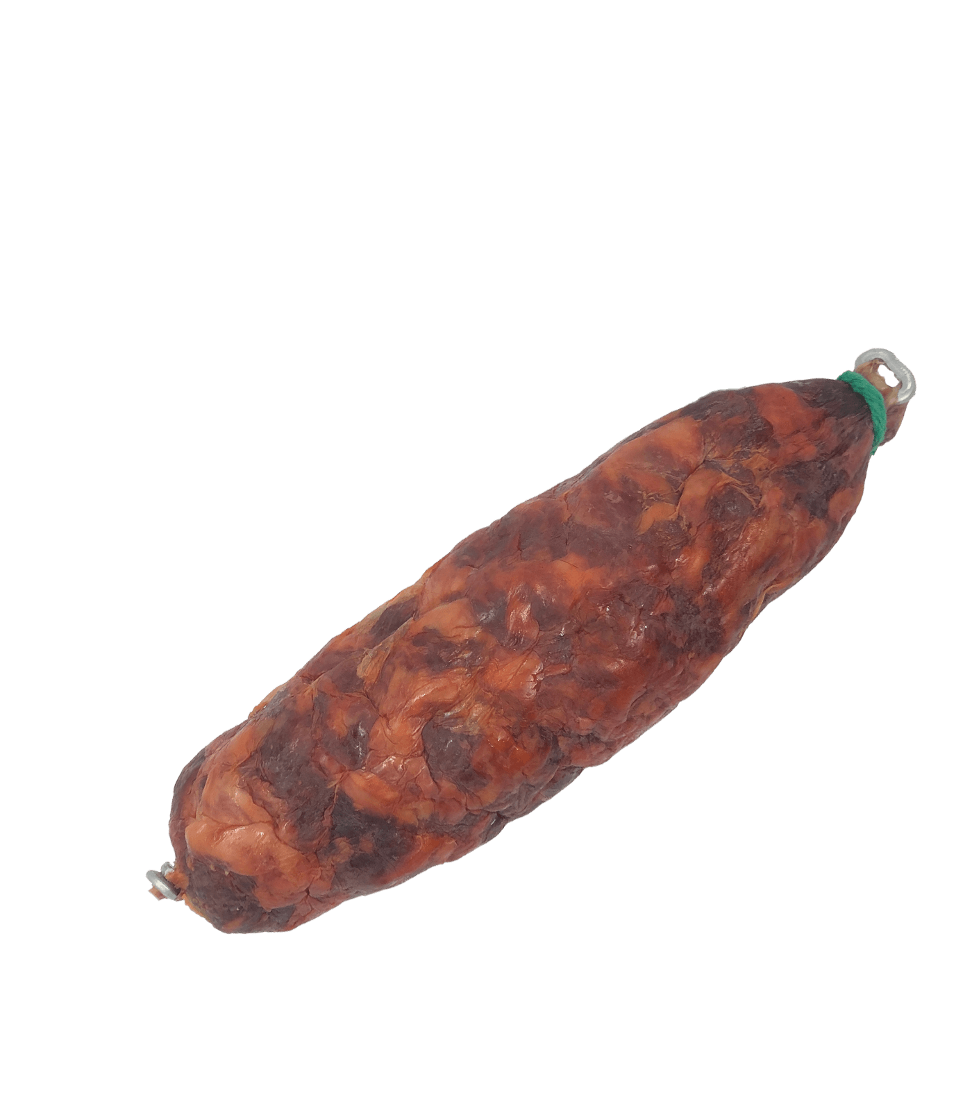 Paínho tradicional português fumado em lenha de carvalho com atilhos verdes.